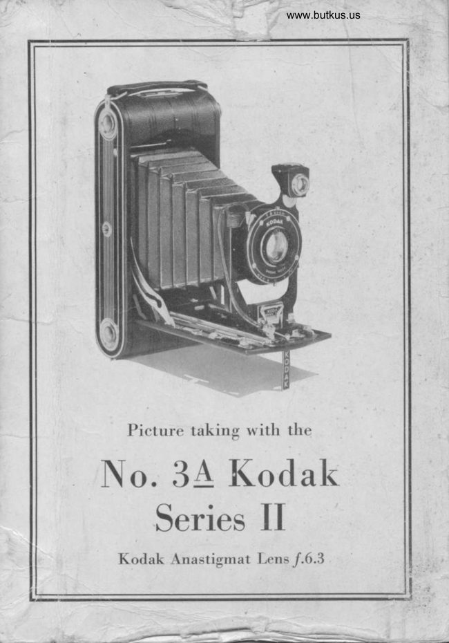 Kodak No. 3A Series II manual cover