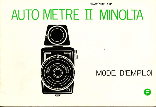 Minolta AUTO METRE II manual cover