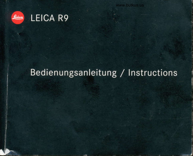 Leica R9 manual cover