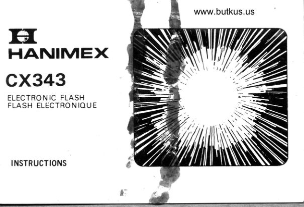 Hanimex CX343 manual cover