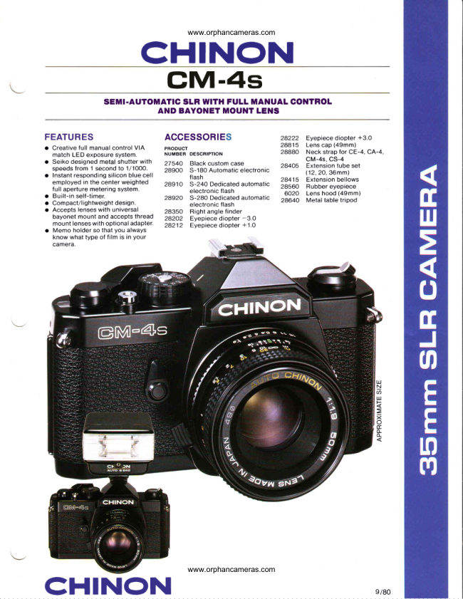Chinon CM-4S manual cover