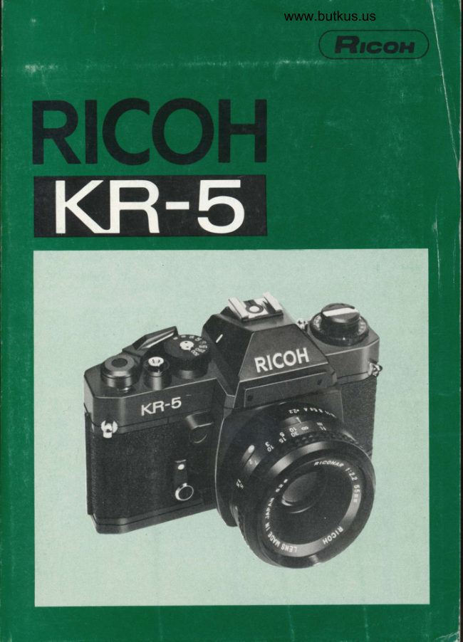 RICOH KR-5 manual cover