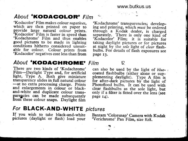 Kodak BANTAM Colorsnap 2 manual cover