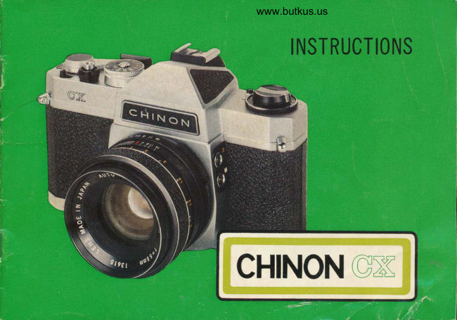 Chinon CX direct manual cover