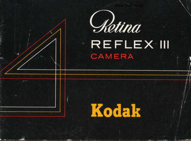 Kodak Retina Reflex III manual cover