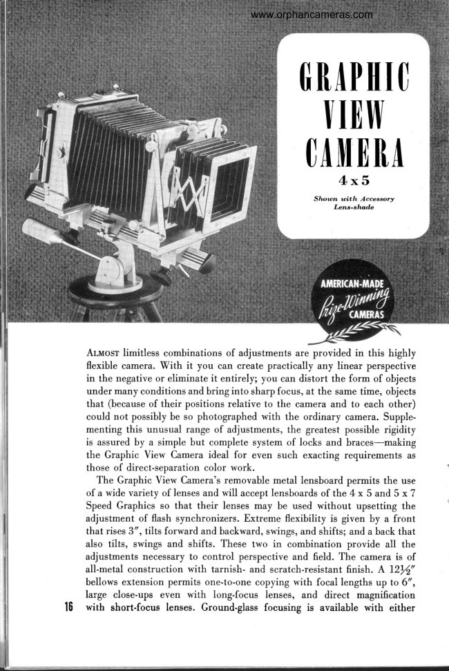 Graflex and Speed Graphic — part 2 manual cover