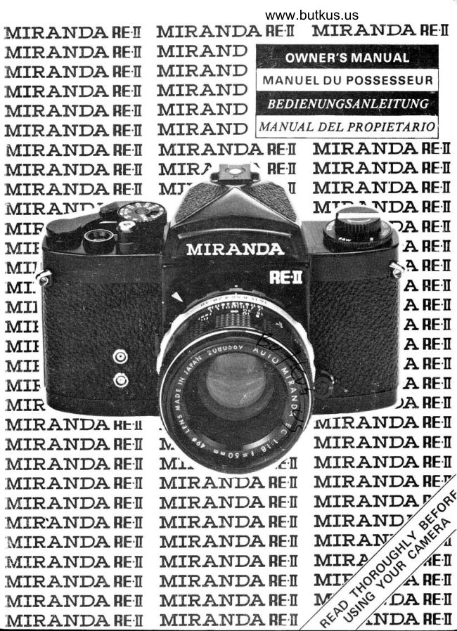 Miranda RE-II Miranda RE-II Manuel Du Possesseur Miranda RE-II Del Propietario manual cover