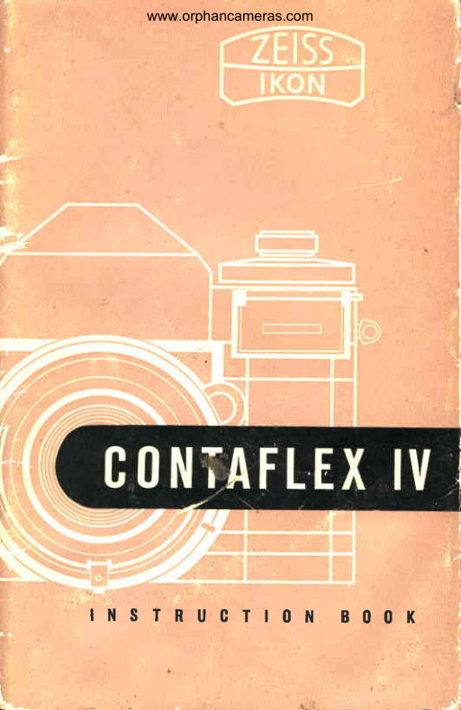 Zeiss Ikon CONTAFLEX IV manual cover