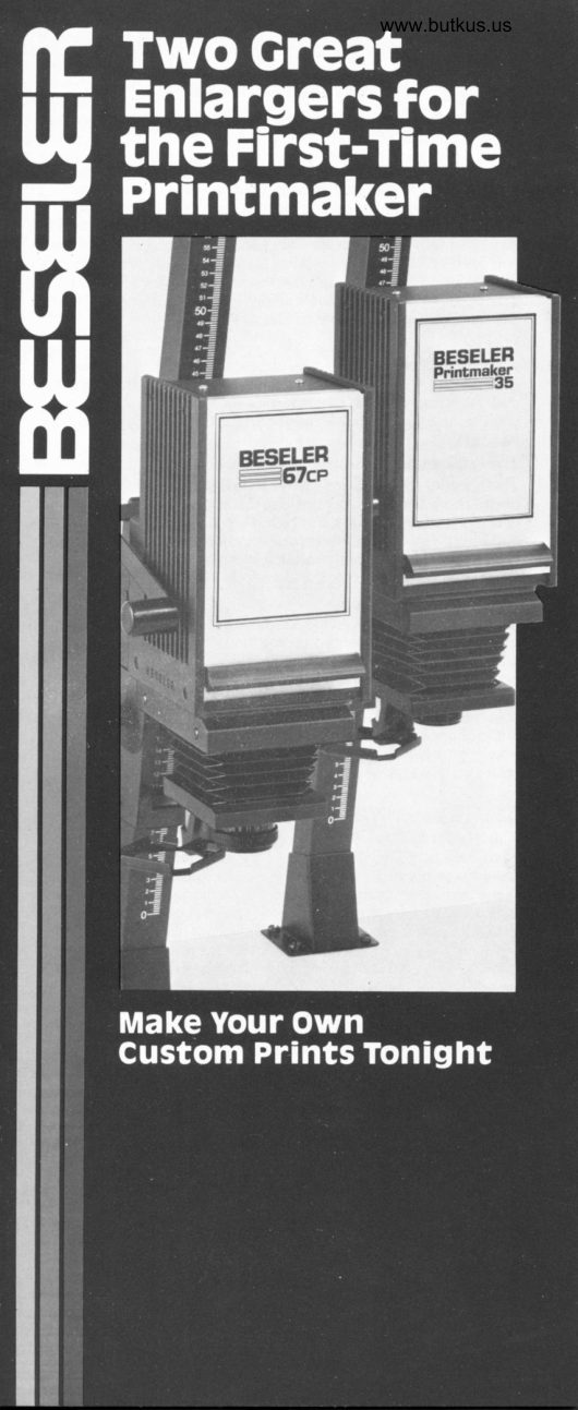 Beseler 67cp and 35 enlargers manual cover