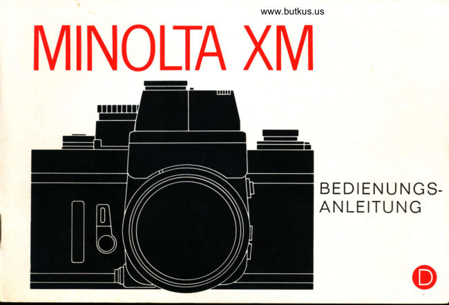 MINOLTA XM manual cover