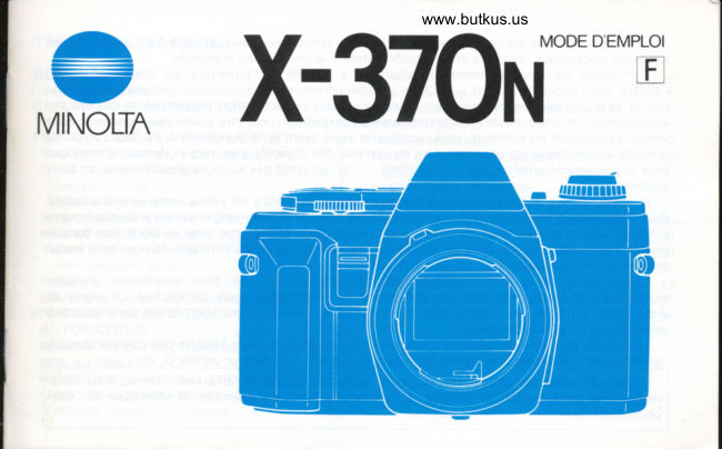 MINOLTA X-370N manual cover