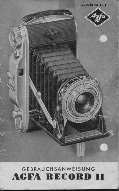 Agfa Record II manual cover