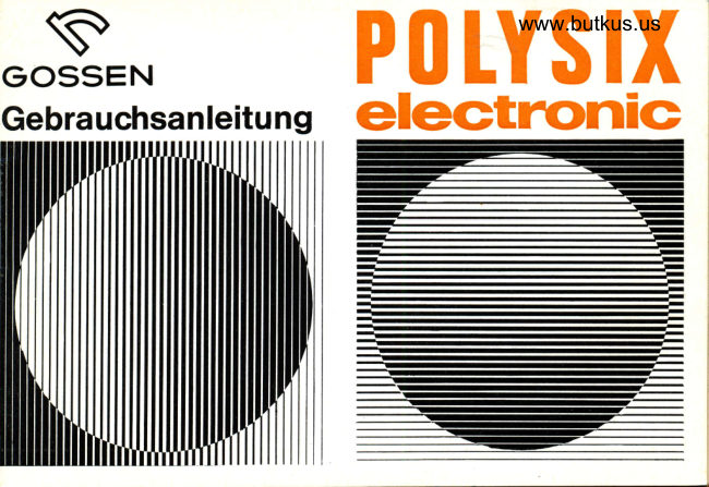 Gossen Polysix Electronic Gebrauchsanleitung manual cover