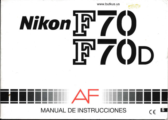 NIKON F70 PT. 1 manual cover