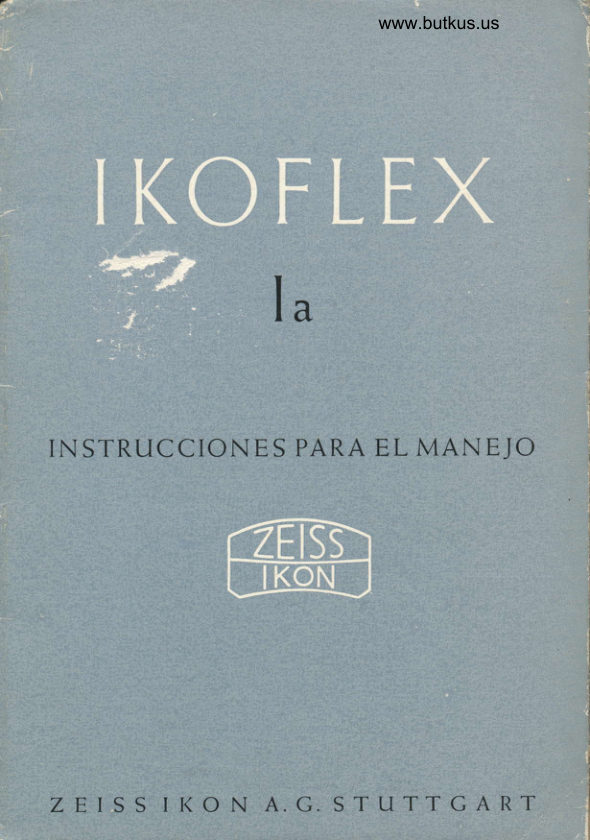 Zeiss Ikon Ikoflex manual cover