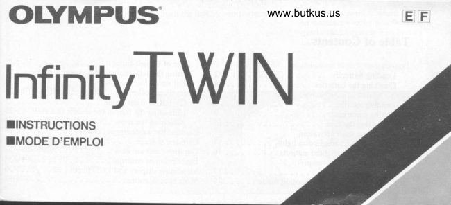 Olympus Infinity Twin manual cover