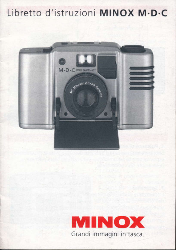 MINOX M-D-C liberetto D'istruzioni manual cover
