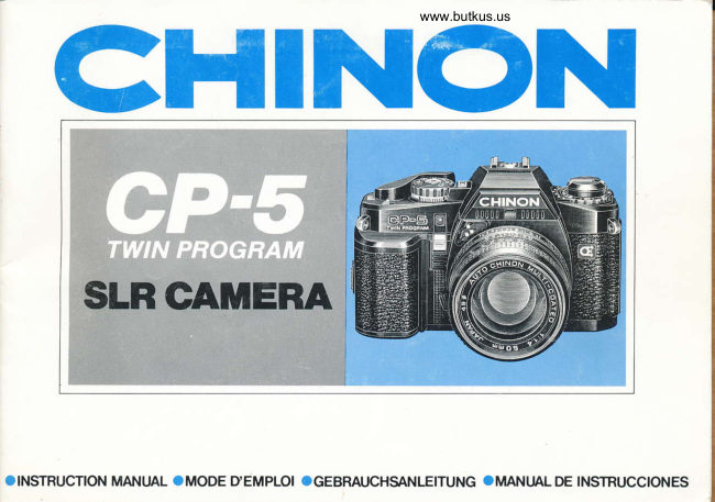 Chinon Cp 5 Twin Program manual cover
