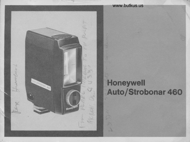 Honeywell Strobonar 460 manual cover