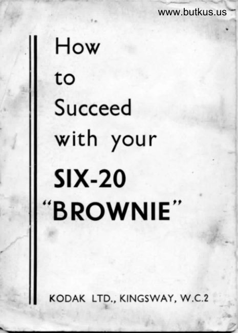 Kodak Brownie Six-20 Art Deco U.K manual cover