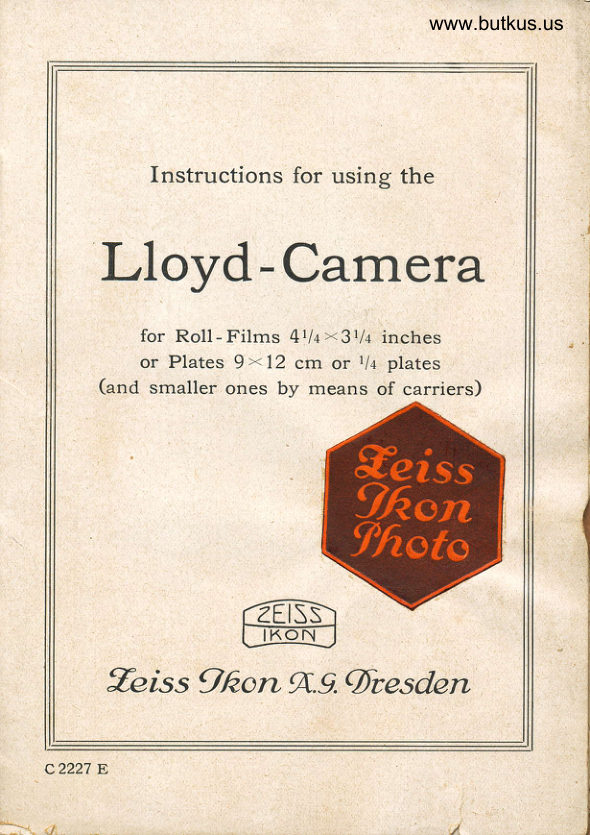 Zeiss Ikon LLoyd manual cover
