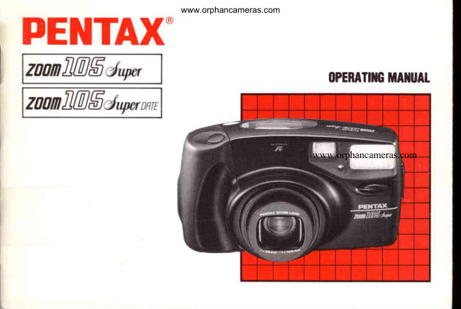 Pentax IQZoom 105-Super / IQZoom 105-Super date manual cover