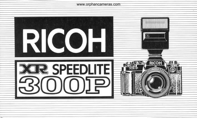 Ricoh XR Speedlite 300P (differnet book) manual cover