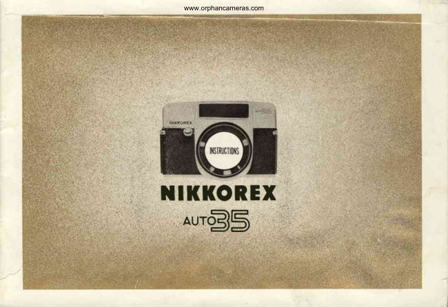 Nikon NIKKOREX Auto 35 BOOKLET manual cover
