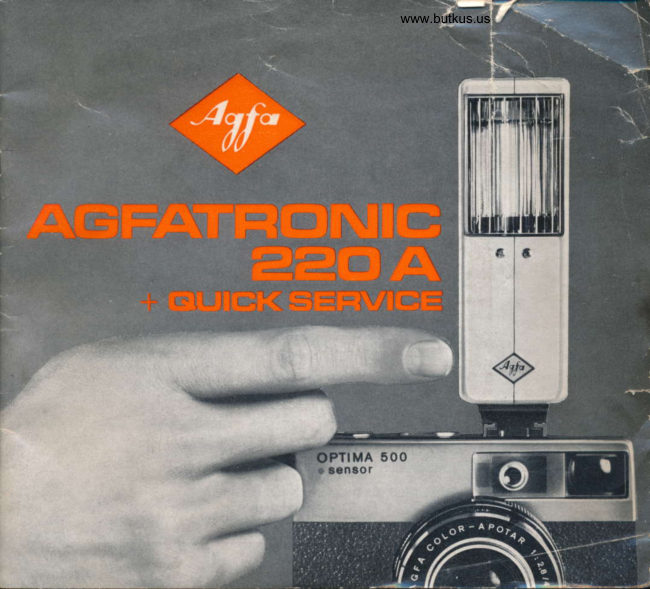 Agfatronic 220A manual cover