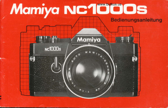 Mamiya NC1000 manual cover