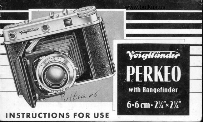 Voigtlander Perkeo manual cover