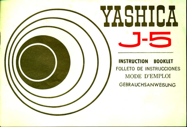 Yashica J5 manual cover