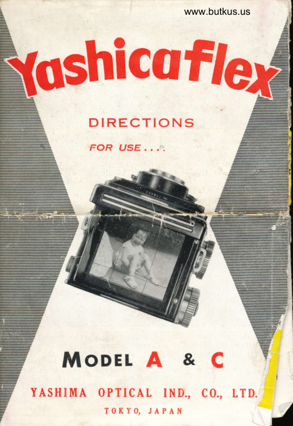 Yashicaflex A and C manual cover