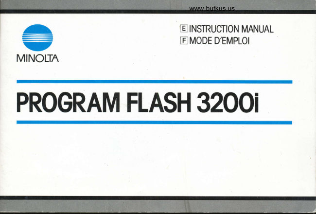 Minolta Maxxum Flash 3200i manual cover