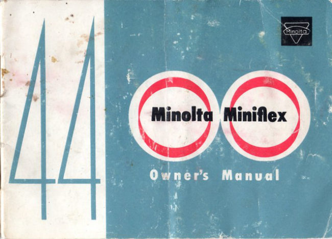 Minolta Miniflex manual cover