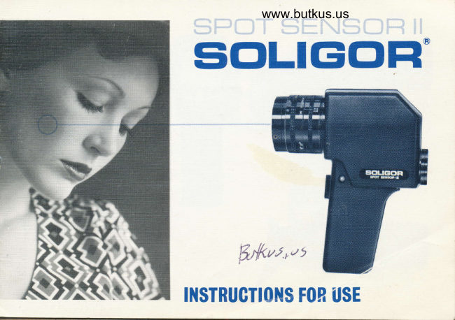 Soligor Spot Sensor II manual cover