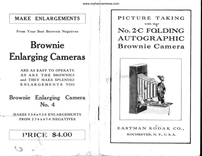 Kodak Folding Autographic Brownie 2-C manual cover
