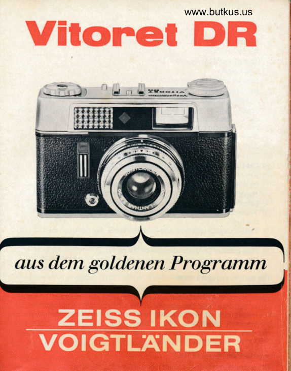 Voigtlander Vitoret Dr manual cover
