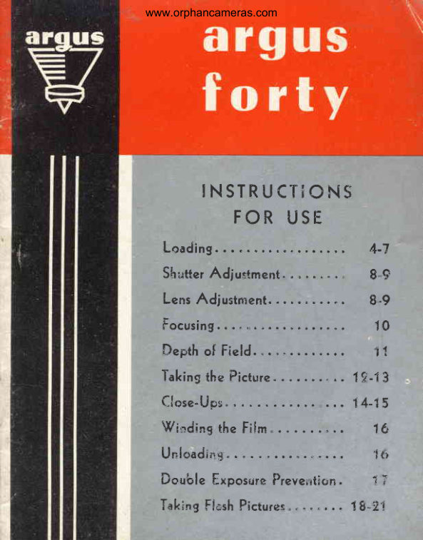 Argus Forty manual cover