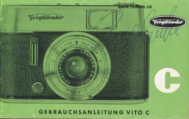 Voigtlander Vito C Gebrauchsanleitung manual cover