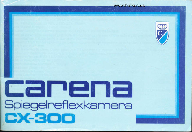 Carena Cx 300 manual cover