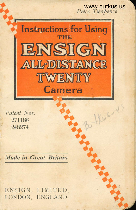 Ensign All-Distance Twenty manual cover