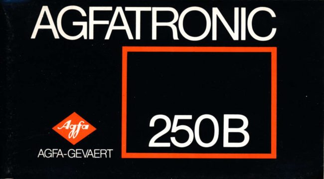 Agfa Agfatronic 250B manual cover