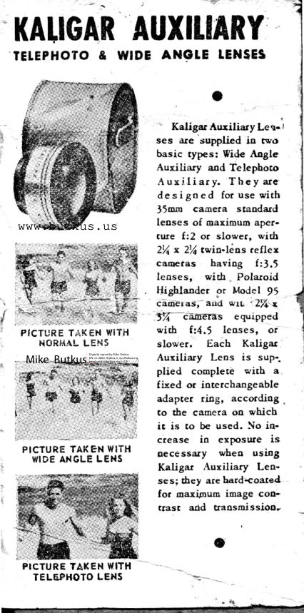 Kaligar Aux Lenses manual cover
