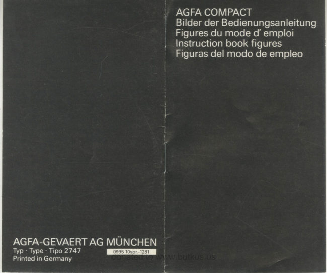 Agfa Compact manual cover