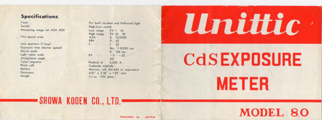 UNITTIC 80 manual cover