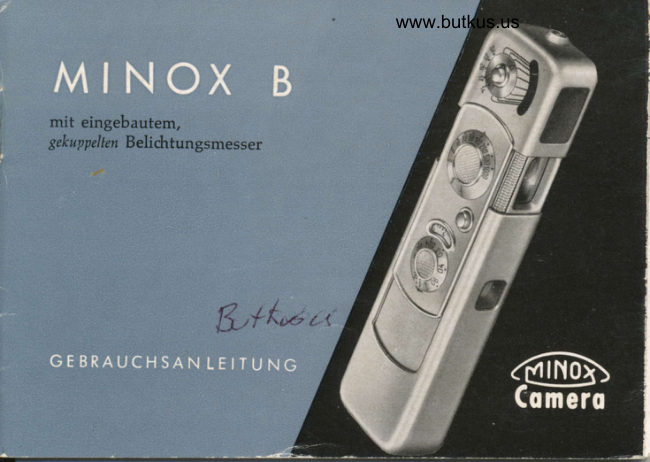 MINOX B Gebrauchsanleitung manual cover