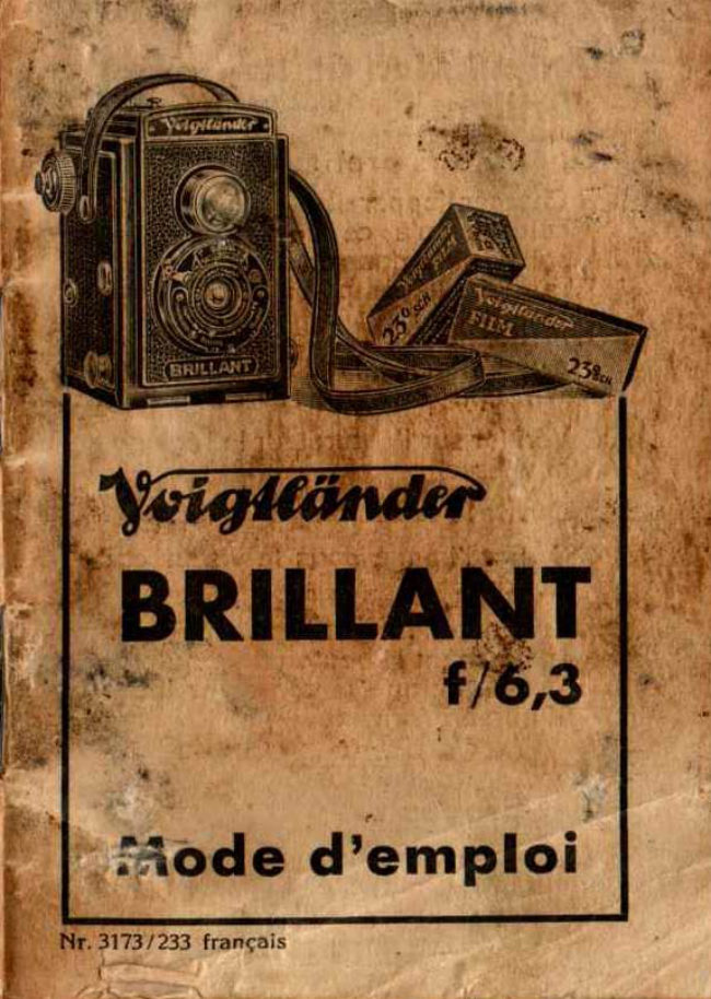 Voigtlander Brillant F/6,3 manual cover