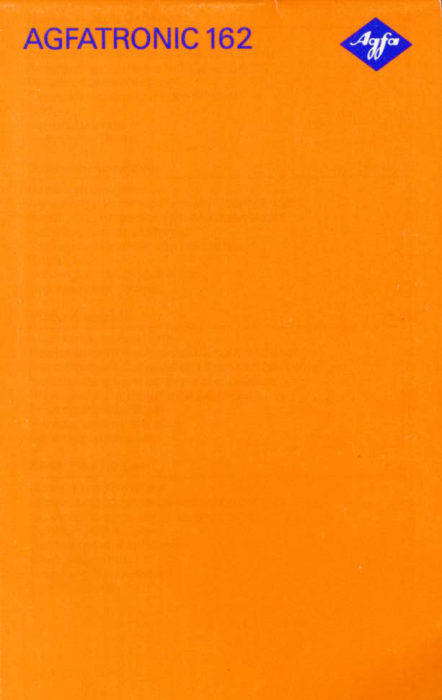 Agfa Agfatronic 162 manual cover