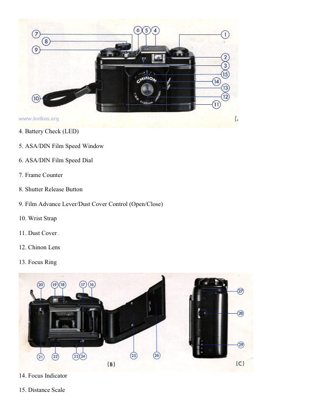 Chinon Bellami manual cover